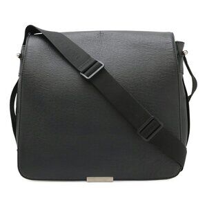 LOUIS VUITTON Black Leather Shoulder Bag